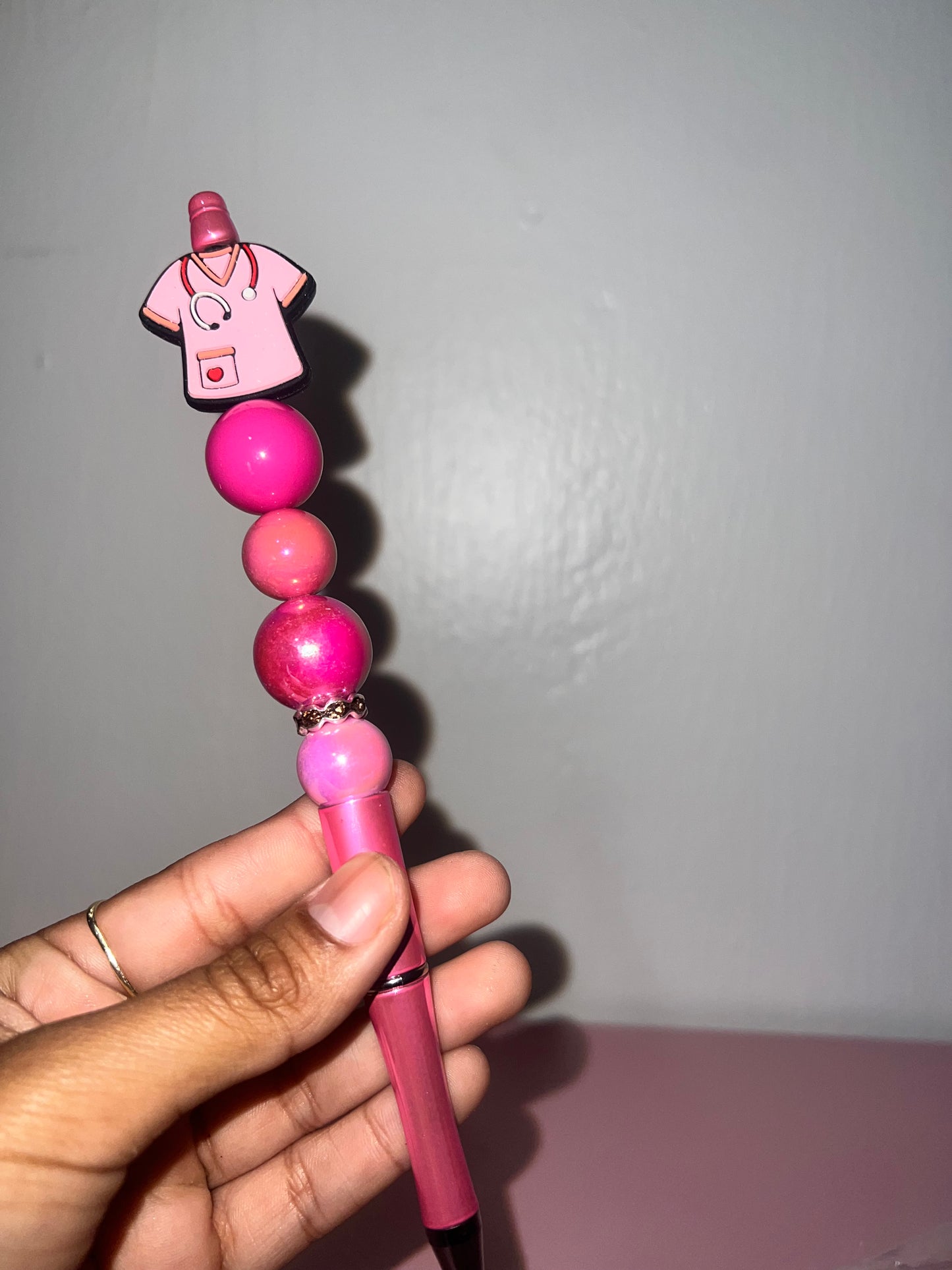 Pink Scrub Beadable Pen