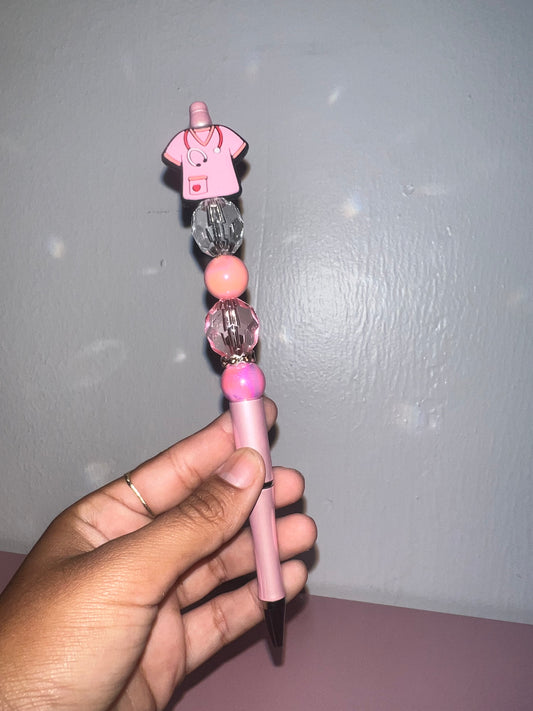 Pink Scrub Beadable Pen